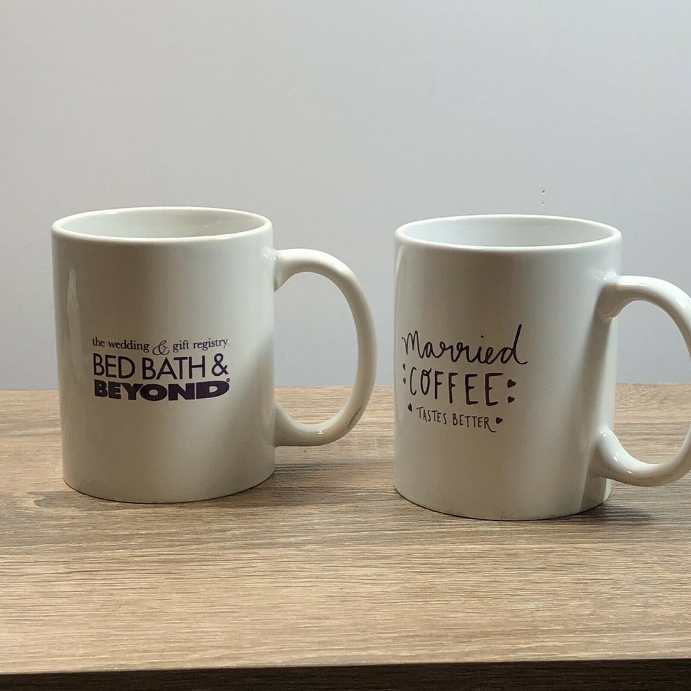 Bed Bath Beyond 2 Married coffee taste better Cups - Picture 4 of 9